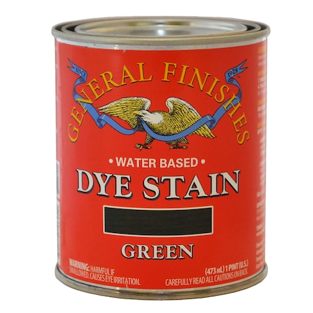 General Finishes 1 Pt Sap Green Dye Stain Water-Based Wood Stain DPG